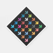 Glossy Arrows Set Vibrant Directional Pointers スタンダードランチョンナプキン (角)