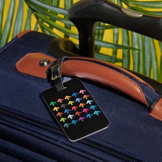 Glossy Arrows Set Vibrant Directional Pointers ラゲッジタグ (正面インサイチュ1)