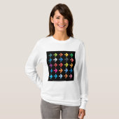 Glossy Arrows Set Vibrant Directional Pointers Tシャツ (正面フル)