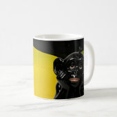 Glossy Black Chimp コーヒーマグカップ (正面右)
