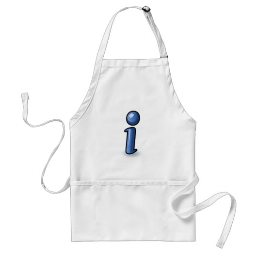 Glossy Blue Information Icon Symbol スタンダードエプロン (正面)