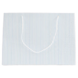 Glossy Blue Striped Pastel Gift Bag ラージペーパーバッグ