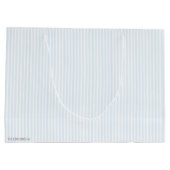 Glossy Blue Striped Pastel Gift Bag ラージペーパーバッグ (裏面)