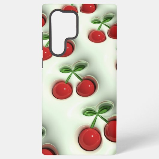 Glossy Cherries – Sweet Modern Elegance phone case Samsung Galaxyケース (裏面)