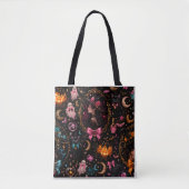 Glossy Coquette Witch Halloween Tote Bag トートバッグ (正面)