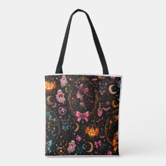 Glossy Coquette Witch Halloween Tote Bag トートバッグ