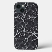 Glossy Dark Gray iPhone Case Branch Relief Case-Mate iPhoneケース (裏面)