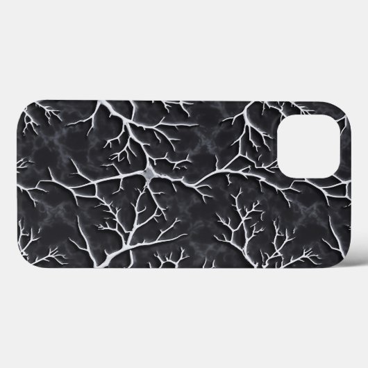 Glossy Dark Gray iPhone Case Branch Relief Case-Mate iPhoneケース (裏面 (横))