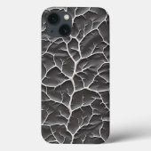 Glossy Dark Gray iPhone Case Branch Texture Case-Mate iPhoneケース (裏面)