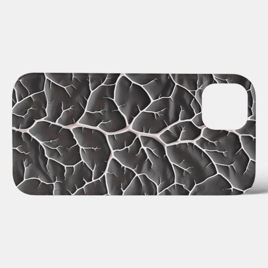 Glossy Dark Gray iPhone Case Branch Texture Case-Mate iPhoneケース (裏面 (横))