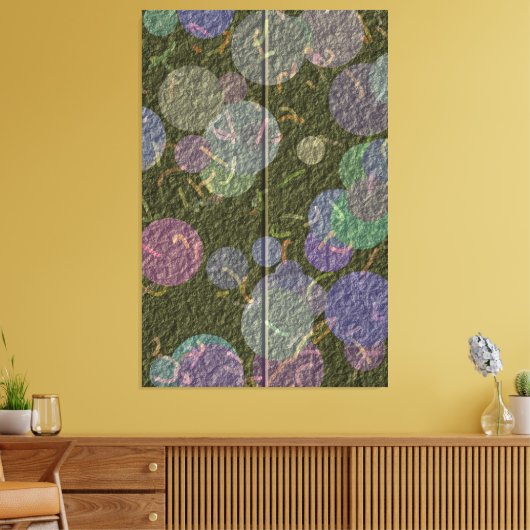 Glossy Embroidery Design キャンバスプリント (インサイチュ (リビング))