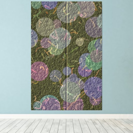 Glossy Embroidery Design  キャンバスプリント (インサイチュ (ウッドフロア))