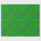 Glossy Green Christmas Wrapping Paper Roll ラッピングペーパー (フラット)