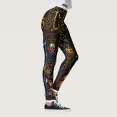 Glossy Halloween Lady Witch Collage Leggings レギンス (右)