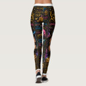 Glossy Halloween Lady Witch Collage Leggings レギンス (裏面)