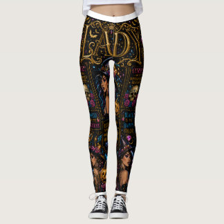 Glossy Halloween Lady Witch Collage Leggings レギンス