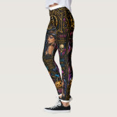 Glossy Halloween Lady Witch Collage Leggings レギンス (左)