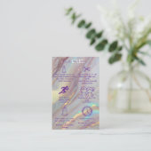Glossy Holographic Marble Candle Care 名刺 (スタンド正面)