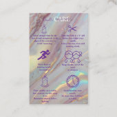 Glossy Holographic Marble Candle Care 名刺 (正面)