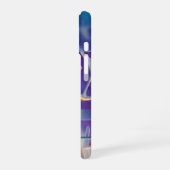 Glossy Holographic Veins Neon Chrome Abstract iPhone 16ケース (左側面)