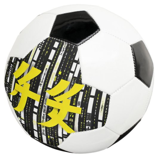 Glossy Pink Donut with Dark Sprinkles サッカーボール (3/4)