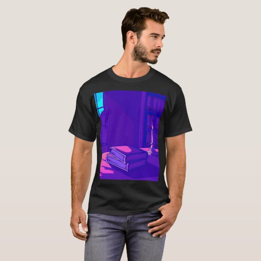 Glossy Pink Donut with Dark Sprinkles Tシャツ (正面フル)