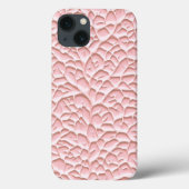 Glossy Pink iPhone Case with Textured Relief Case-Mate iPhoneケース (裏面)