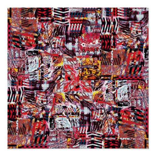 Glossy Poster – Fragmented Pulse ポスター (正面)