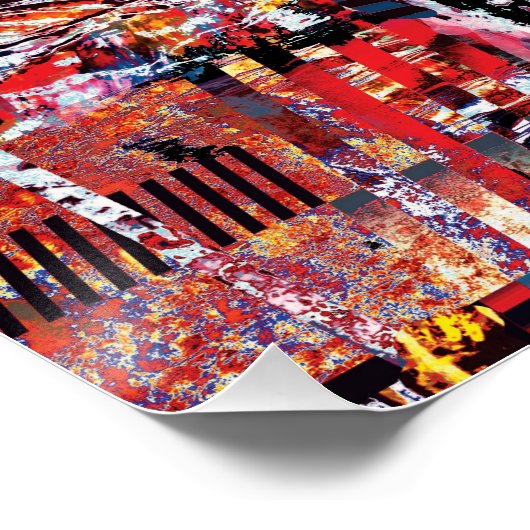 Glossy Poster – Fragmented Pulse ポスター (コーナー)