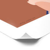 Glossy poster met afbeelding van man in sportwagen ポスター (コーナー)