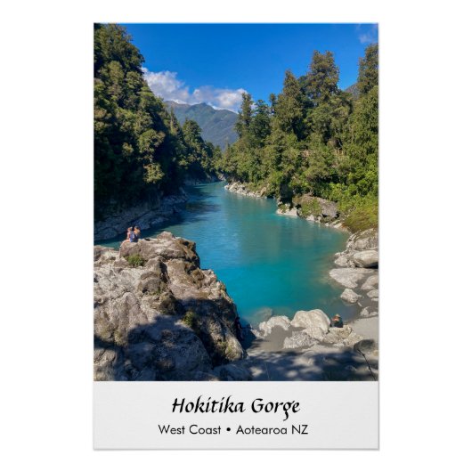 Glossy Poster of Hokitika Gorge, NZ ポスター (正面)