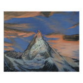 Glossy Poster - "The Matterhorn At Sunset" ポスター (正面)