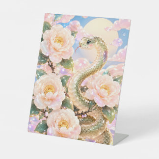 Glossy Snake Floral Art 台座サイン