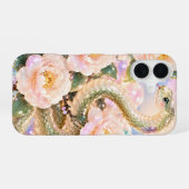 Glossy Snake & Floral iPhone 16ケース (裏面横)