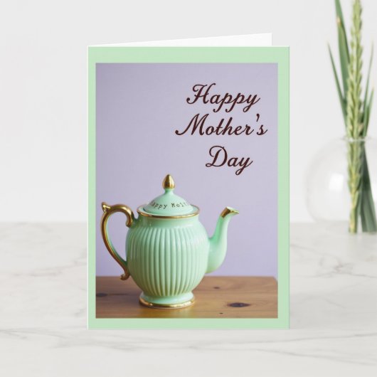 Glossy Teapot Mothers Day Card カード (正面)