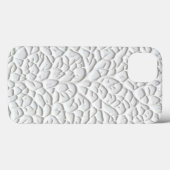 Glossy White iPhone Case with Textured Branch Case-Mate iPhoneケース (裏面 (横))