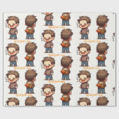 Glossy Wrapping Paper April Fool's Day Fishing ラッピングペーパー (フラット)