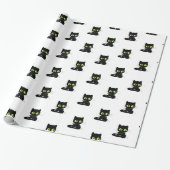 Glossy Wrapping Paper Black Cat Green Eyes ラッピングペーパー (アンロールド)