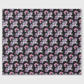 Glossy Wrapping Paper Black Pastel Unicorn  ラッピングペーパー (フラット)