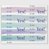 Glossy Wrapping Paper Pastel Colors He said Yes! ラッピングペーパー (フラット)