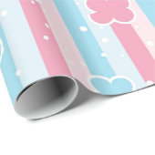 Glossy Wrapping Paper Pastel Colors Stripe ラッピングペーパー (ロールコーナー)