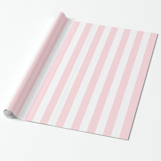Glossy Wrapping Paper Pink & White Stripe  ラッピングペーパー (アンロールド)