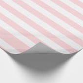 Glossy Wrapping Paper Pink & White Stripe  ラッピングペーパー (角)