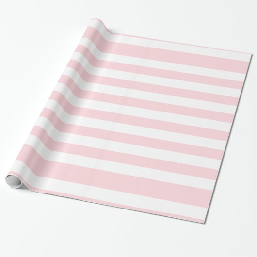 Glossy Wrapping Paper Pink & White Stripe  ラッピングペーパー (アンロールド)