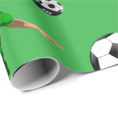 Glossy Wrapping Paper Soccer Ball Green ラッピングペーパー (ロールコーナー)