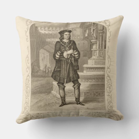 Glosterのリチャード一世の行為I場面1としてC. Kean氏、 クッション (裏面)