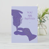 Gloved hands gloves touch wine glass invitation 招待状 (スタンド正面)