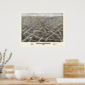 Gloversville, NYパノラママップ – 1875 ポスター (キッチン)