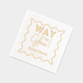 GlowスクリプトへのレトロWavy Graduation Party 箔ナプキン (左)
