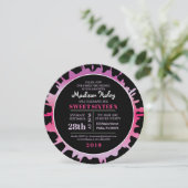 GLOWフューシャスプラッシュ スイートシックスティーン 16 招待状 (スタンド正面)